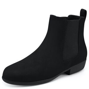 Aerosoles Steppy Ankle Boot black faux suede‎ Girls size 11 NWT in box